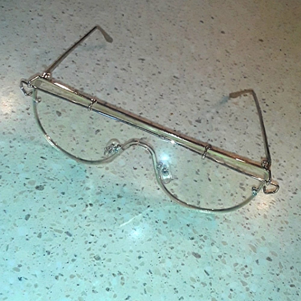 Gold thin bar fashion glasses